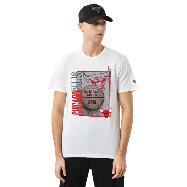 NEW ERA T-Shirt Chicago Bulls NBA Hoop Graphic Bianca - 60284680