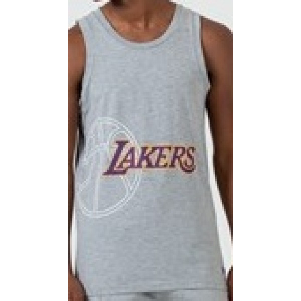 ESAURITO New era nba Los Angeles Lakers Logo Grey Tank 12033477