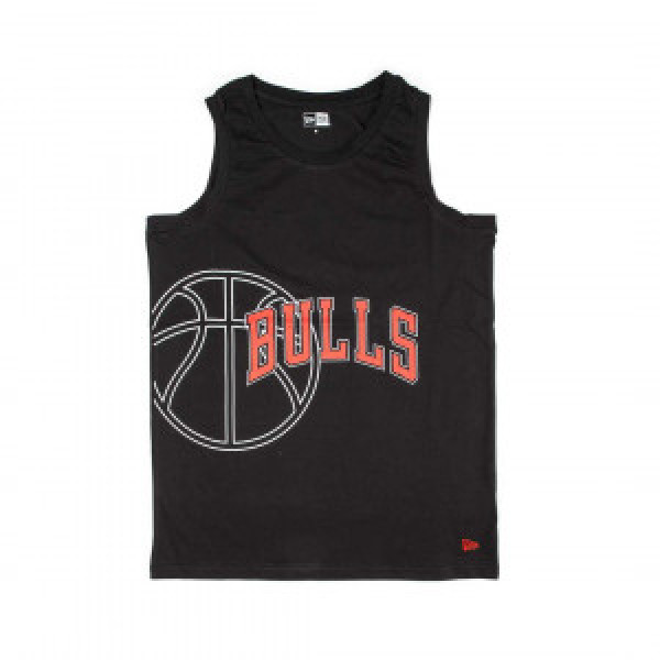 New era nba Chicago Bulls Logo Black Tank 12033478