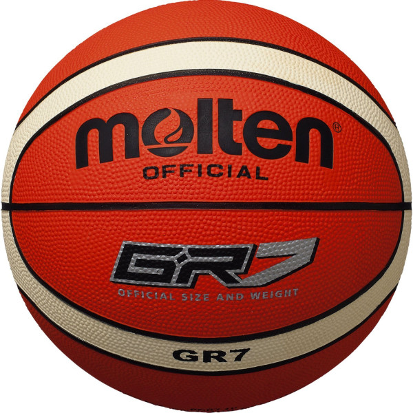 Molten Palla da basket da allenamento, nuovo design, colore: Crema/Arancione, Arancione/Crema, BGR7-OI