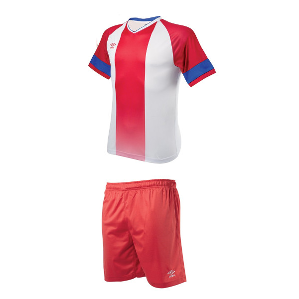 UMBRO KIT-WOLVES COMPLETO CALCIO (Bianco/Rosso/Royal) T-BC06