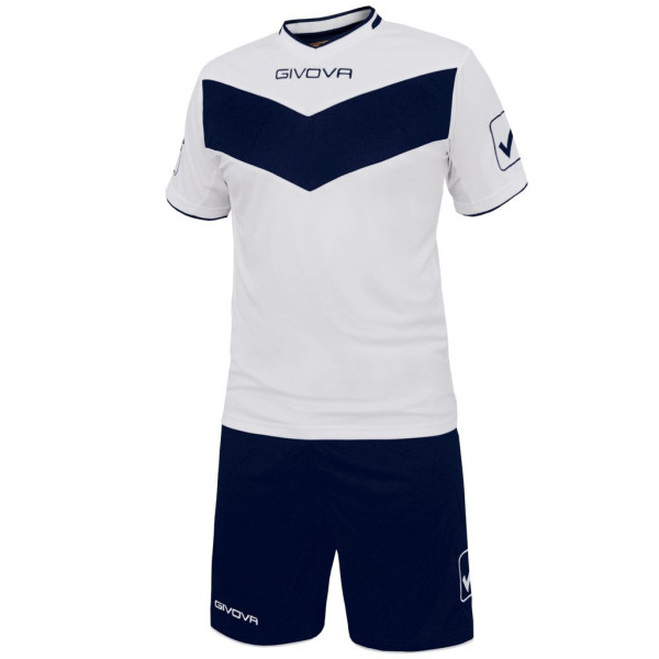 Givova Vittoria Kit Calcio, Bianco/Blu, KITT04-0304