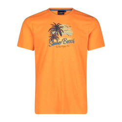 CMP T-shirt da uomo Maglietta cotone stampa tropicale - 30T9367-C550