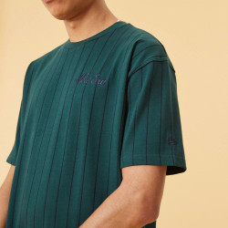 New era T-Shirt Oversize New Era Pinstripe verde 12893047