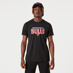 New Era T-Shirt Chicago Bulls NBA Wordmark Nera - 13083891