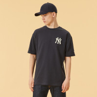 NEW ERA T-shirt oversize dei New York Yankees Heritage blu navy - 12893152