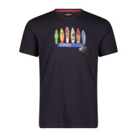CMP T-shirt da uomo Maglietta cotone stampa tropicale - 30T9367-53UN