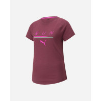 PUMA T-shirt a maniche corte da running con logo 5K da donna - 521388-12
