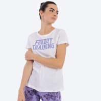 FREDDY T-Shirt con Stampa Colorata a Contrasto Training - S0WTRT1